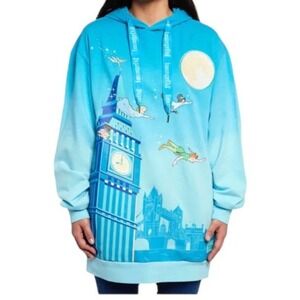 Loungefly Disney Peter Pan You Can Fly Hoodie Glow in Dark Unisex‎ Size Medium